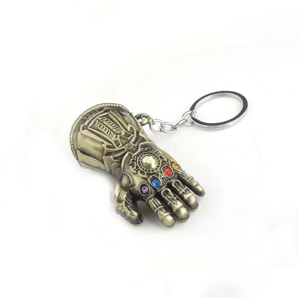 

2019 new Marvel Avengers 3 Thanos Infinity glove Gauntlet Keychain Anime Key Ring For Gift Chaveiro Key chain Jewelry porte clef
