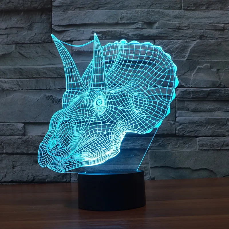 Цветные светодиодные 3d светильники в виде головы овцы сенсорный постепенный