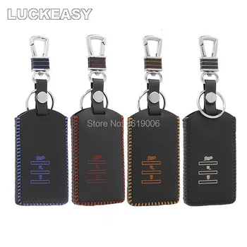 

LUCKEASY High Quality Leather Remote Key Case Cover Holder For LUXGEN