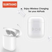 Suntaiho Wireless Charger case for Apple airpods Wireless Bluetooth Headset Wireless Receiver Compatible Charging for airpods Suntaiho Wireless Charger case for Apple airpods Wireless Bluetooth Headset Wireless Receiver Compatible Charging for airpods