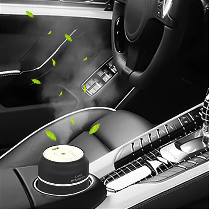 3 в 1 арома-диффузор банок увлажнитель воздуха для автомобиля мини Воздухоочистители распылением ароматерапевтического эфирного масла диффузор светодиодный ночной Светильник USB Вентилятор распылитель, распылитель