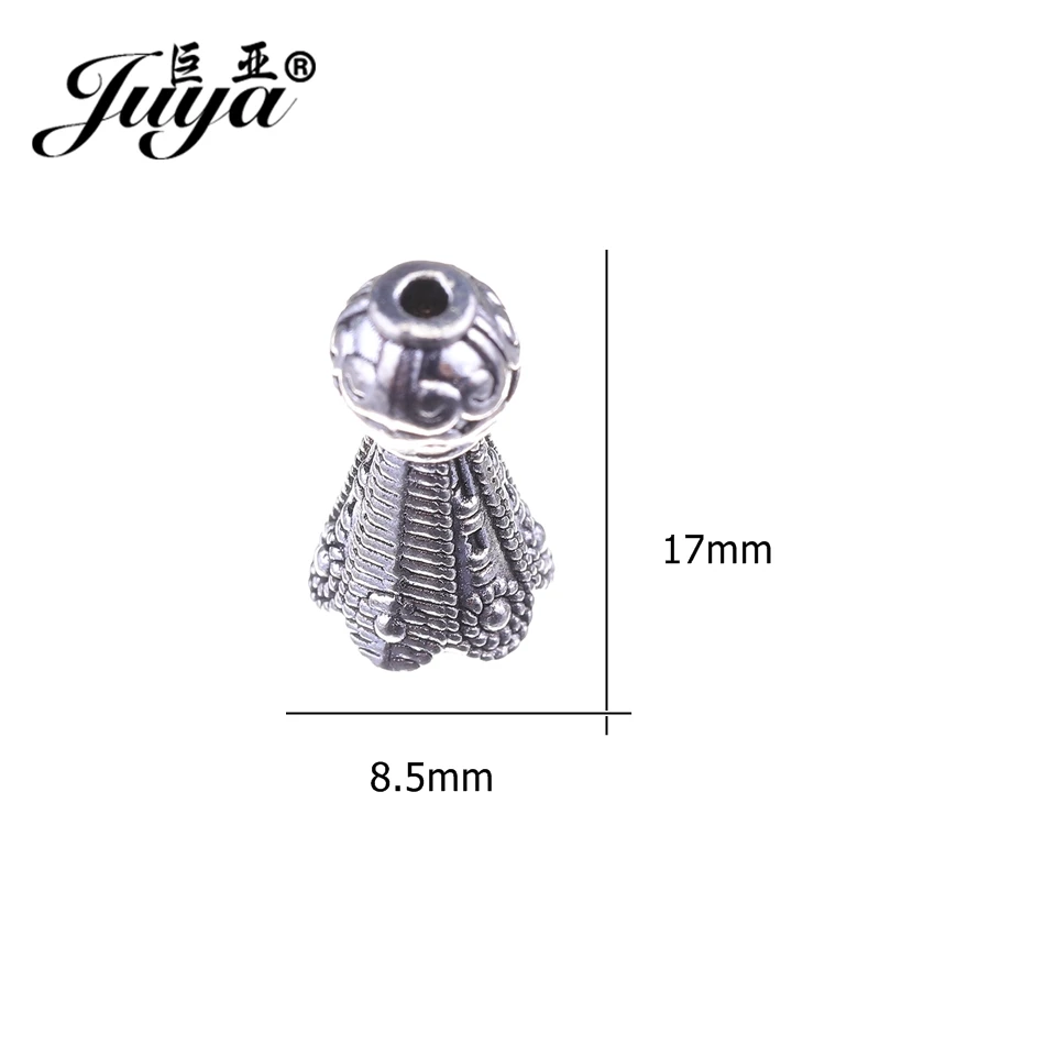 CHGCRAFT 10pcs Unfading Alloy Bead Cones Metal Bead End Caps Flower Spacer Bead for DIY Tassels Jewelry Making Antique Golden
