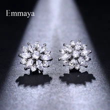 Emmaya Jewelry высокое качество драгоценные камни сверкающие горный хрусталь серьги женский изысканный Циркон сверкающие серьги подарок