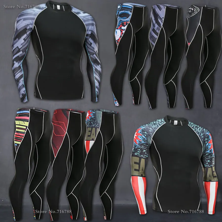 

2018 Men Compression Pants Tights Casual Bodybuilding Mans Trousers Brand Camouflage Army Green Skinny Leggings