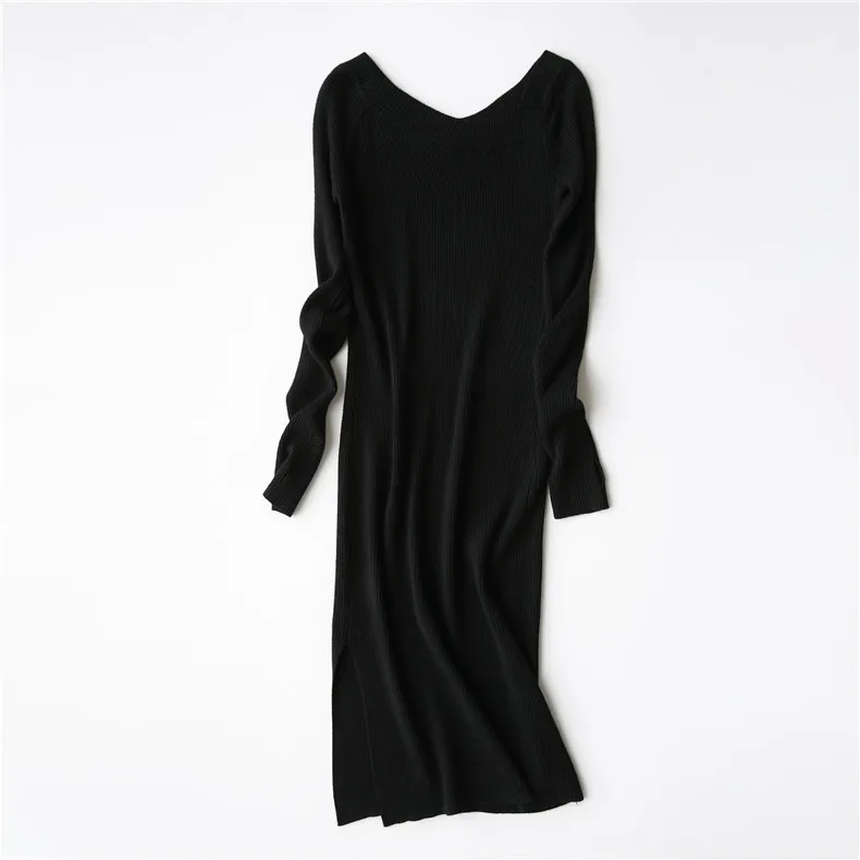 Winter Women Sweater Dress 2017 Long Sleeves Fashion Elegant Pink Dresses Sexy Party Bodycon Femme O-Neck Long Dress Winter Women Sweater Dress 2017 Long Sleeves Fashion Elegant Pink Dresses Sexy Party Bodycon Femme O-Neck Long Dress