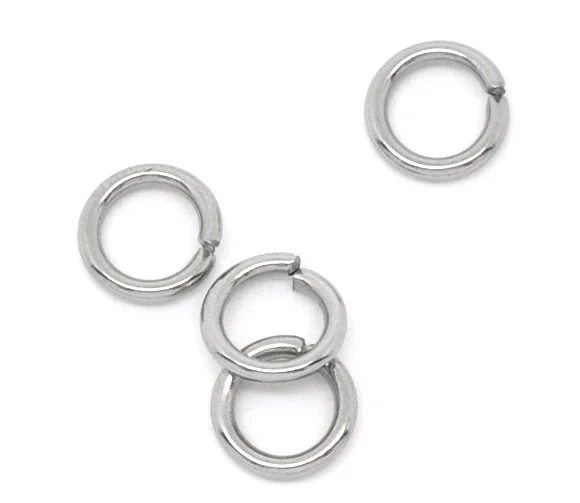 

LASPERAL 500PCs 6mm Stainless Steel Open Jump Rings Dia. Accessories For Jewelry DIY Hand Made Craft Jewelry Findings Components