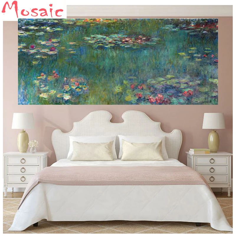 

Картина из страз Клод Моне ВОДНЫЕ ЛИЛИИ, 55x110 см