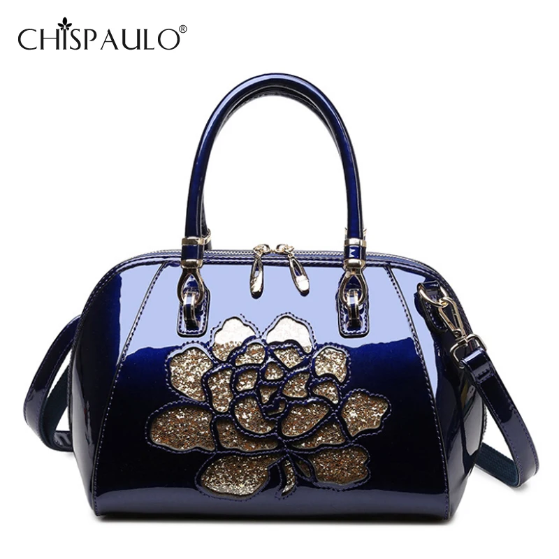 

Luxury Aristocratic Women Handbag Patent Leather Shoulder Bag Messenger Bag Famous Brand Female Wedding Party Bag bolsa feminina
