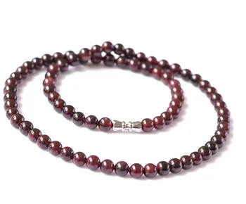 

6mm Grade A Natural Garnet Beaded Necklace Jewelry Fine Gemstone Beads Necklace 45cm Jewelry For Woman Gifts Drop Shipping