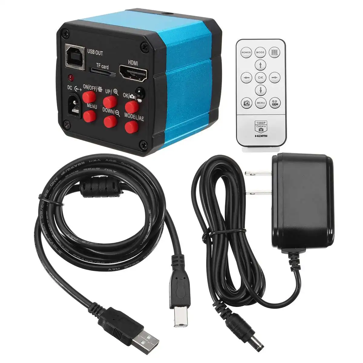 

14MP 1080 TV HDMI USB Industry Digital C-mount Microscope Camera TF Card Output Video Recoder DVR for PCB LCD Lab Repair