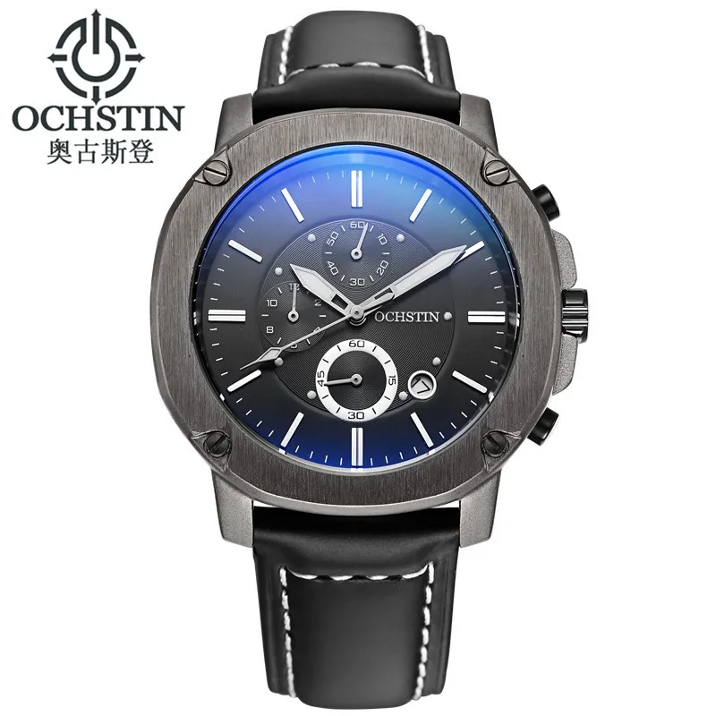 

OCHSTIN Mens Watches Top Brand Luxury 6 hand Function Chronograph Watch Military Men's Business Quartz Wrist Watch Montre Homme