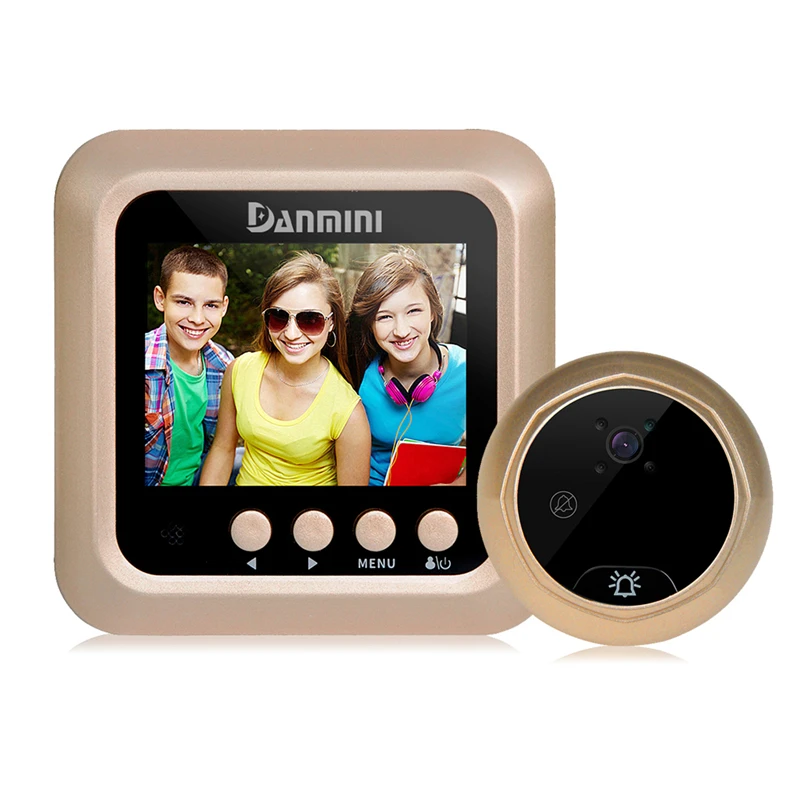 

DANMINI 2.4" LCD Digital Door Camera Peephole Viewer Video Record IR Night Vision Video Doorbell 160 Degrees Camera Doorbell New