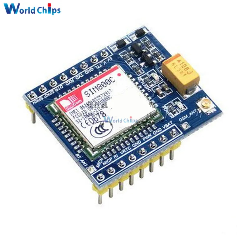 SIM800C GSM GPRS модуль 5 В/3,3 в ttl макетная плата IPEX с Bluetooth и TTS для Arduino STM32 C51