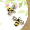 10pcs 14x18mm enamel bee charm for jewelry making cute earring pendant bracelet necklace charms diy design charms ► Photo 3/3