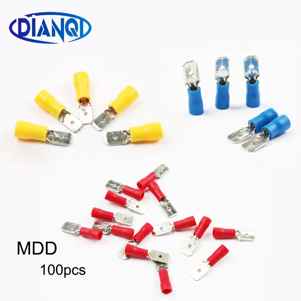 DIANQI MDD1.25-250 MDD2-250 мужской изолированный Лопата быстрый соединитель терминалы