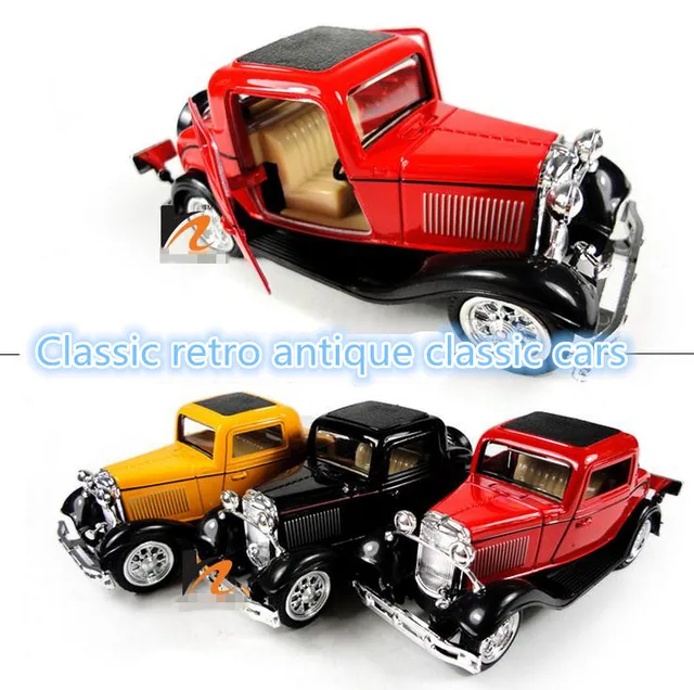 Classic toys! 1 36 metal retro antique classic cars pull back model
