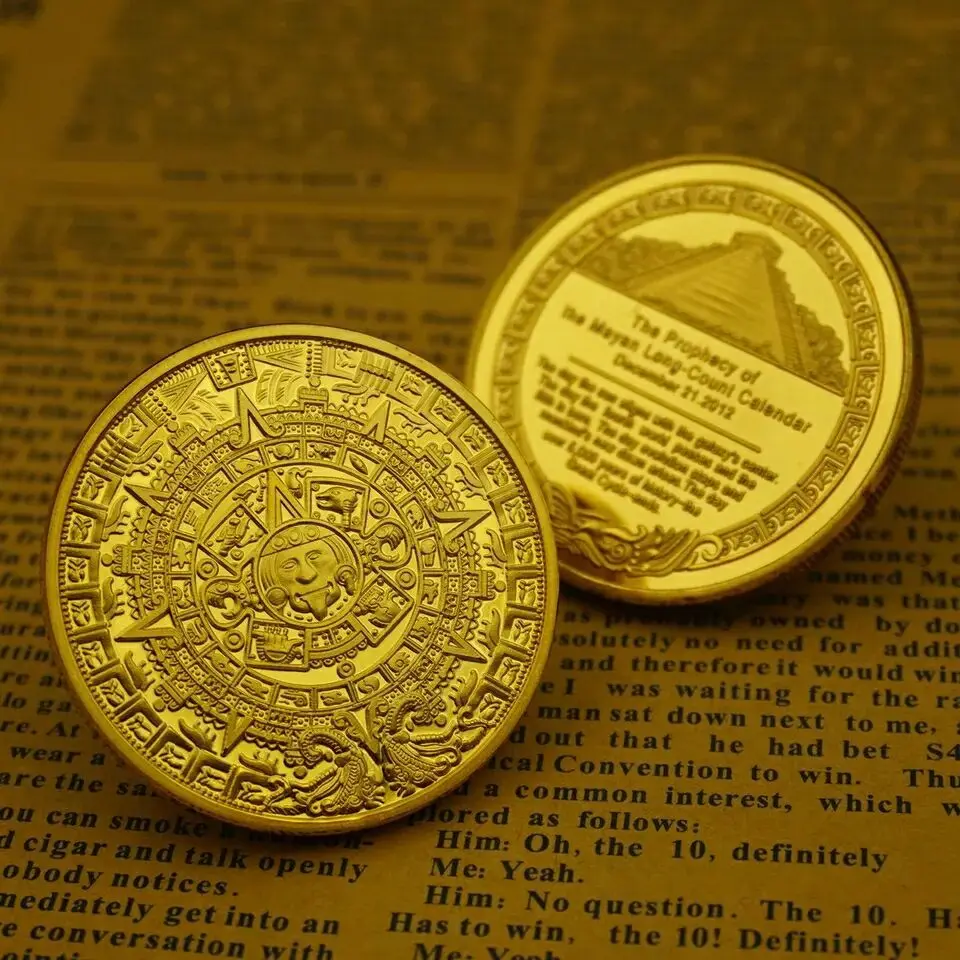 Мемориальная монета майя пирамиды монеты американские монеты Мехико ацтекские золото и серебро Иностранные монеты иностранных валют