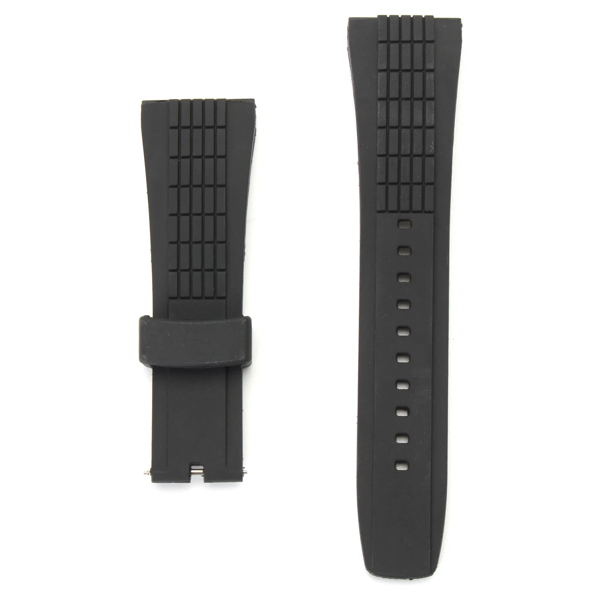 

Black PVC Soft Rubber Watch Band 20-26mm Replacement Watchband Watch Strap Wristband Accessories