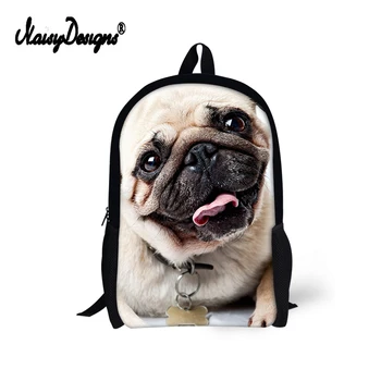 

Preppy Children Backpacks Kawaii Puppy Pug Bulldog Dogs Printing School Backpack For Teenager Boy Girls Backpack Kids Book Bag
