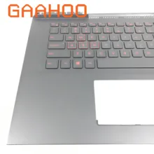 Фирменная Новинка orig Ноутбук США клавиатура чехол для DELL Inspiron14 MASTER14 7466 7467 План США красная подсветка клавиатуры Упор для рук в сборе