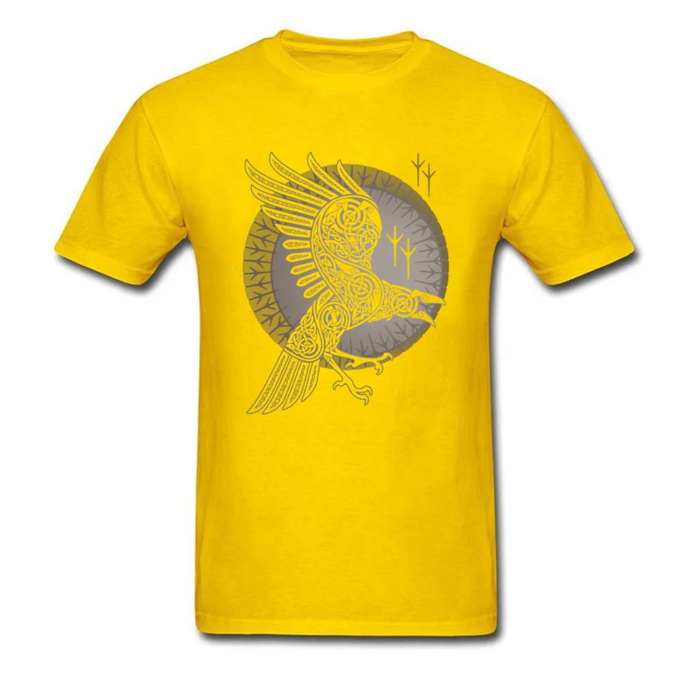 RAVEN Fashionable Men T-shirts O-Neck Short Sleeve Cotton Tops & Tees Normal Sweatshirts Free Shipping RAVEN yellow