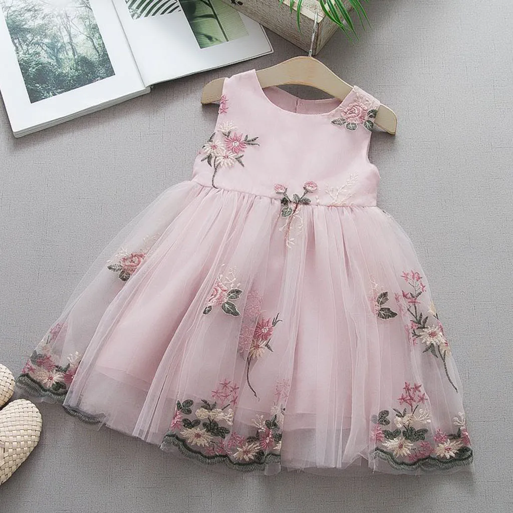 Одежда для маленьких девочек; лето г.; платья vestido для маленьких девочек; Тюлевое платье принцессы с цветочным рисунком; платья; праздничное платье; одежда