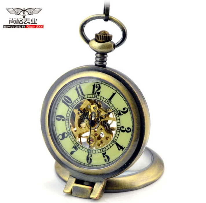 2015 Fashion Steampunk font b Mechanical b font Pocket Watch Men font b Women b font