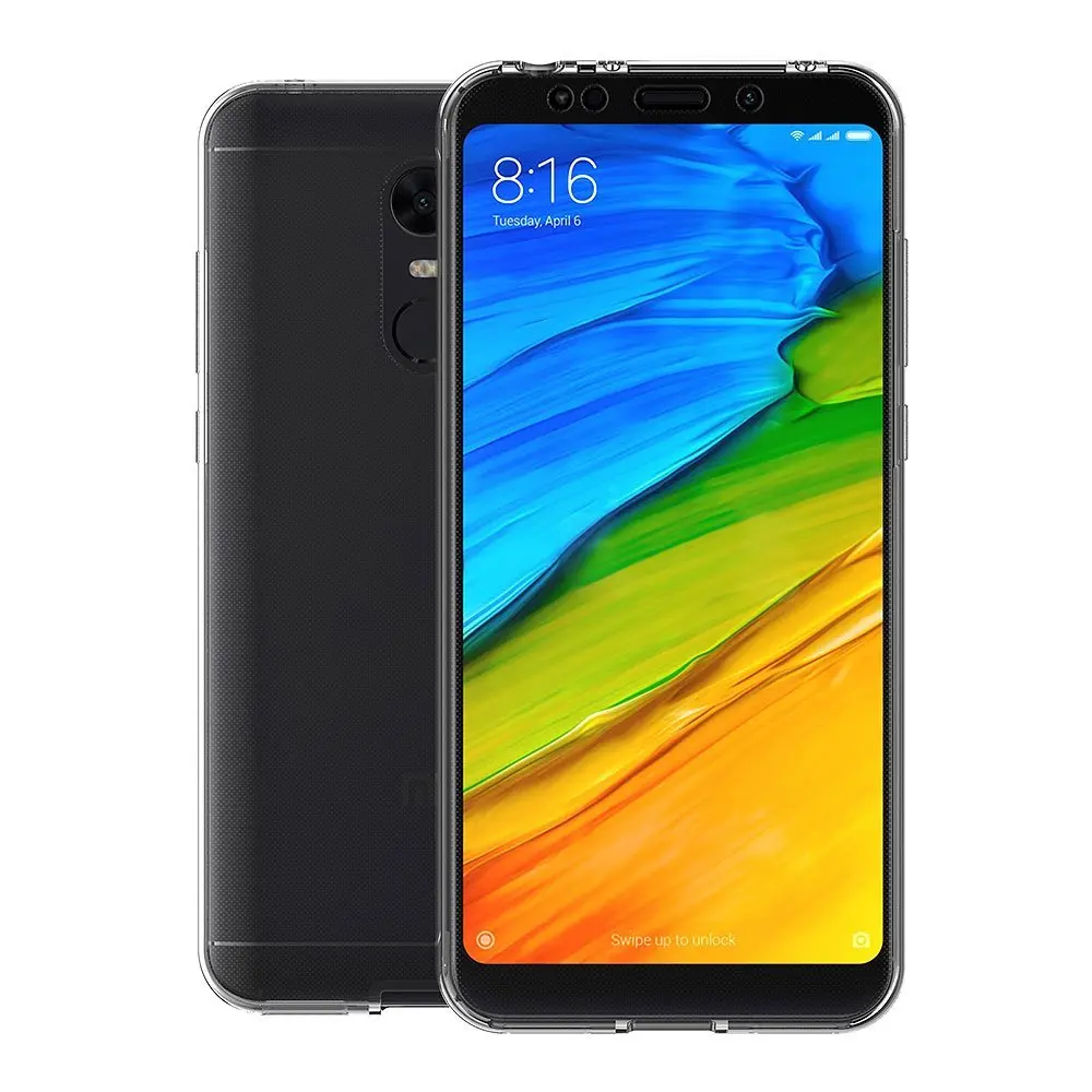 Чехол для Xiaomi Redmi 5 Plus мягкий прозрачный силиконовый чехол с полным покрытием 360