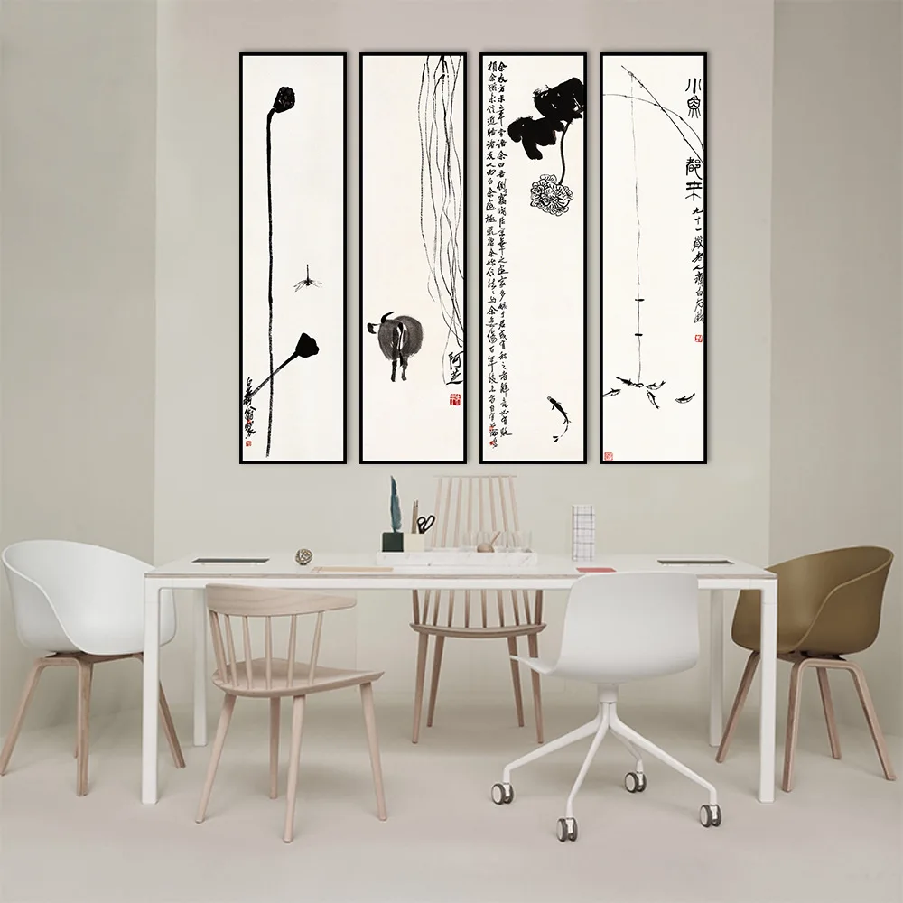 Китайские современные картины QiBaishi's Zen картина маслом китайская