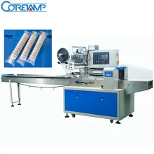 Горячая автоматическая одноразовая упаковочная машина для пластиковых стаканчиков