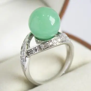 

00630 Emerald Jade Ring AAA Grade 4size choose