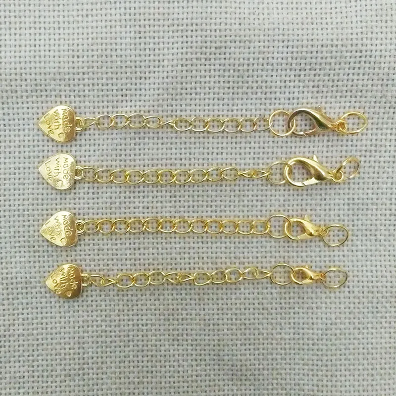 

Stenya Extended Extension Chains Lobster Swivel Hook Jump Ring Tassel Necklace Heart Pendants Dangles Charms Chain Connector Set
