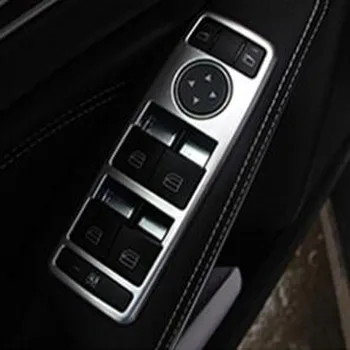 

For Mercedes Benz ML GL GLE GLS 5PCS ABS Chrome Car Door Armrest Window Glass Lifter Button Cover Trim Car Styling Accessories
