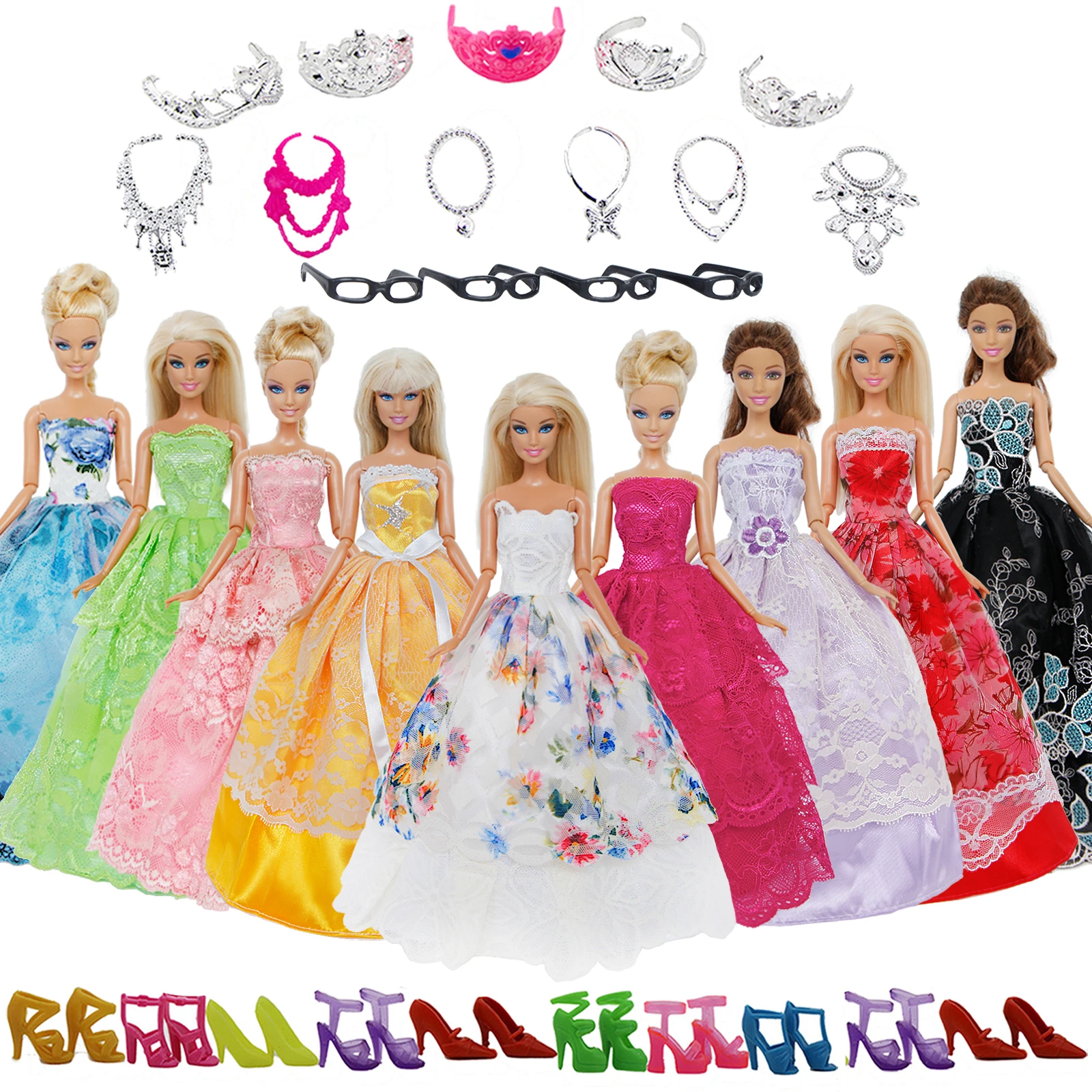 5 Random Princess Series Dress Wedding Clothes For 11.5 inch 12 inch 1/6 Doll 