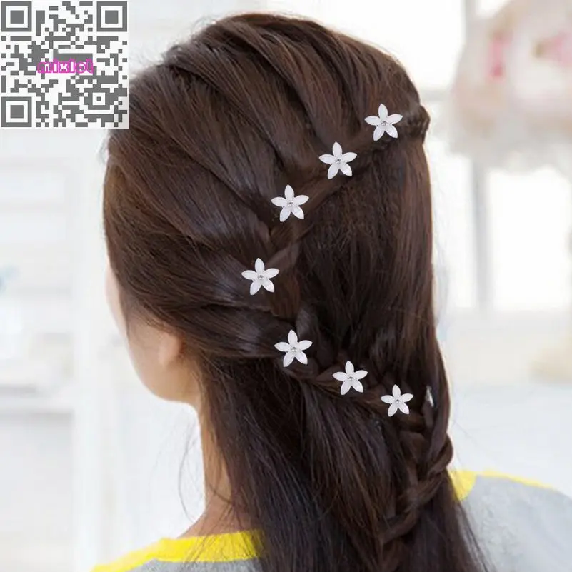 Hairpin Jewelry 12pcs Crystal Flower Wedding Bridal Hair Spin Pins