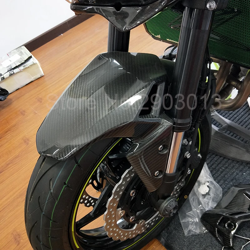 Для Kawasaki z900 мотоцикл Настоящее углеродное волокно переднее крыло крышка Грязевая Маска Z 900 17