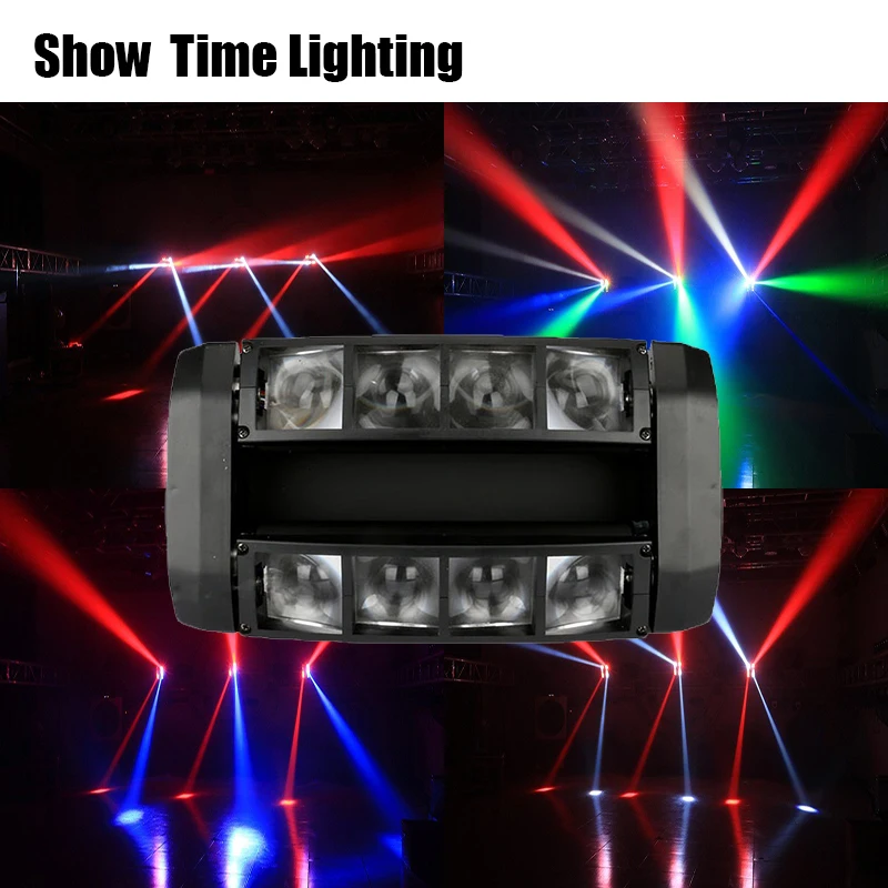 

good effect 8pcs 10W RGBW 4 IN 1 mini led beam spider moving head light good use for Club Party show home entertainment dance
