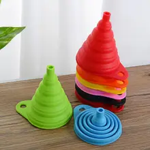 Портативная Пищевая силиконовая Гибкая Складная кухонная вытяжка для жидкого масла диффузор Хоппер для дома Кухонные гаджеты 8 цветов