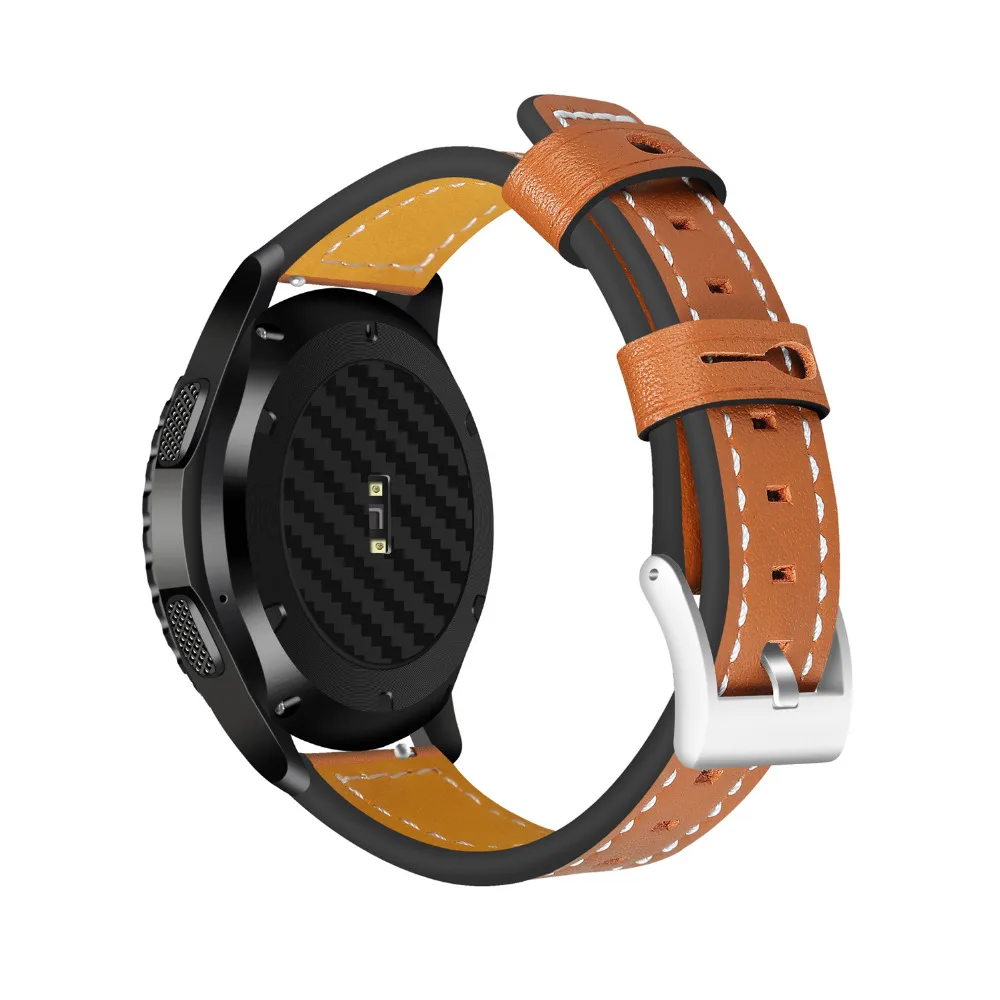 Ремешок из натуральной кожи для samsung gear s3 frontier/classic watch band 22 мм кожаный браслет