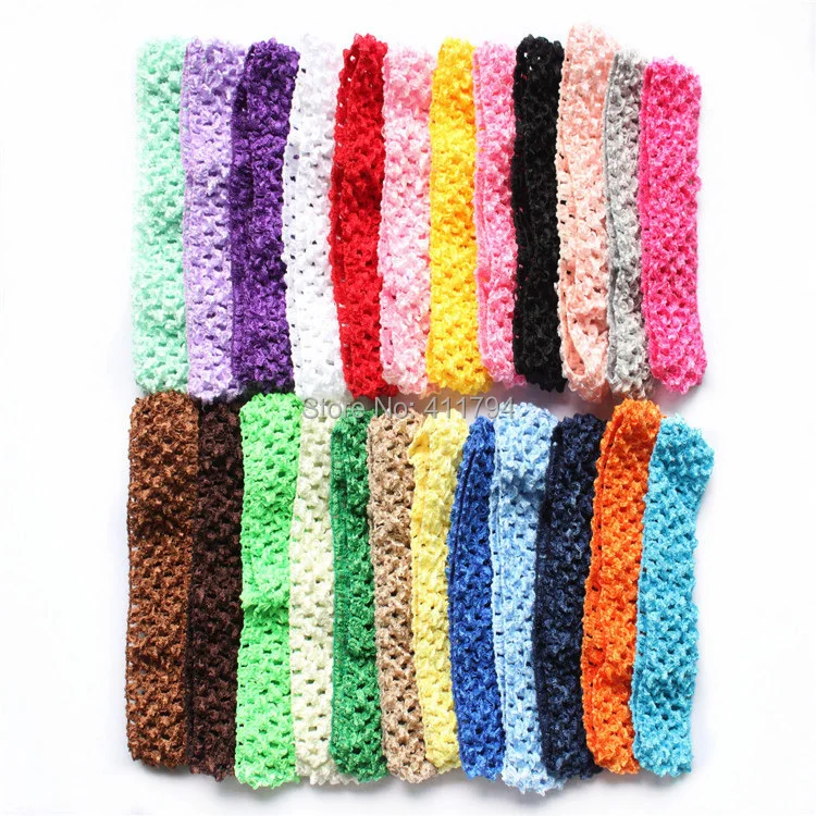 50 pcs/ lot , 1.5'' crochet headband elastic for headband , hair band