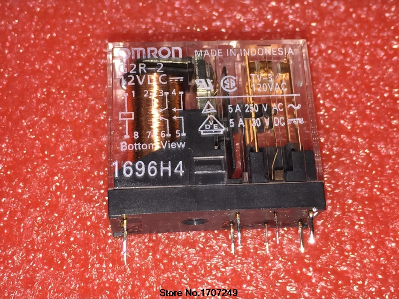 Новинка оригинальное реле OMRON 10 шт. Φ 12 В постоянного тока 5 А 8 контактов|omron relay|relay