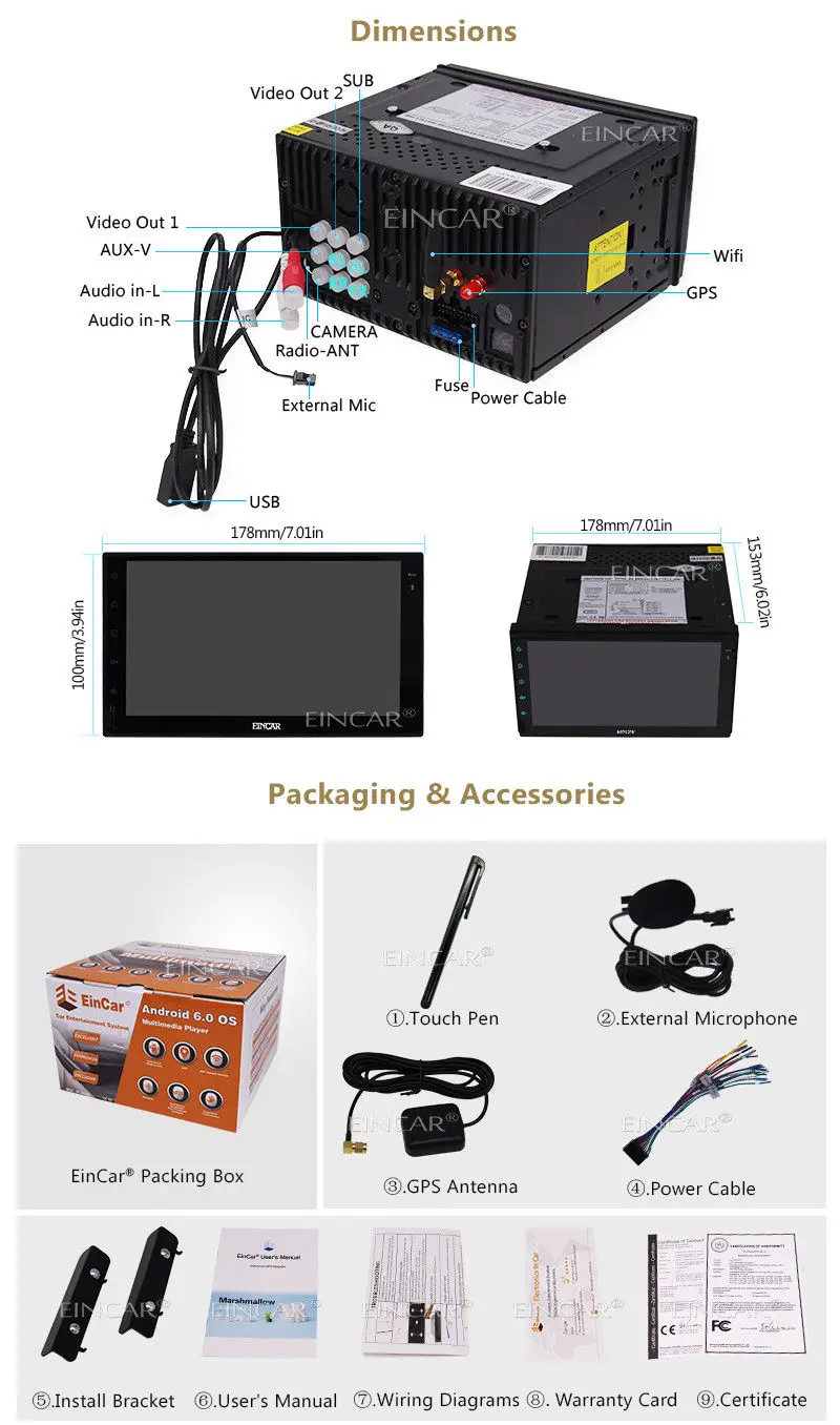 Clearance Android 6.0 HD Car Head Unit 7