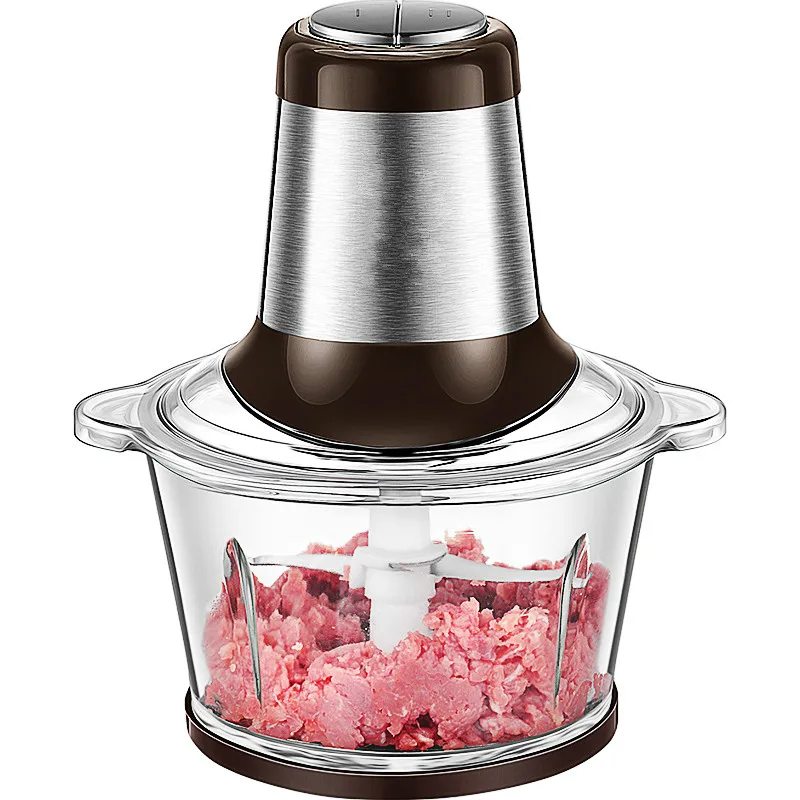 Meat Grinders USES an electric stainless steel grinder to chop up minced and stir-fried cabbage with capsicum garlic Meat Grinders USES an electric stainless steel grinder to chop up minced and stir-fried cabbage with capsicum garlic
