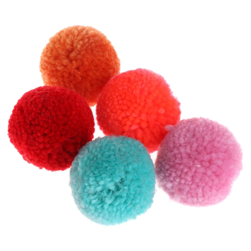 

5 Pcs/bag Cat Toy Plush Balls Assorted Pet Game Kitten Interactive Soft Candy Color