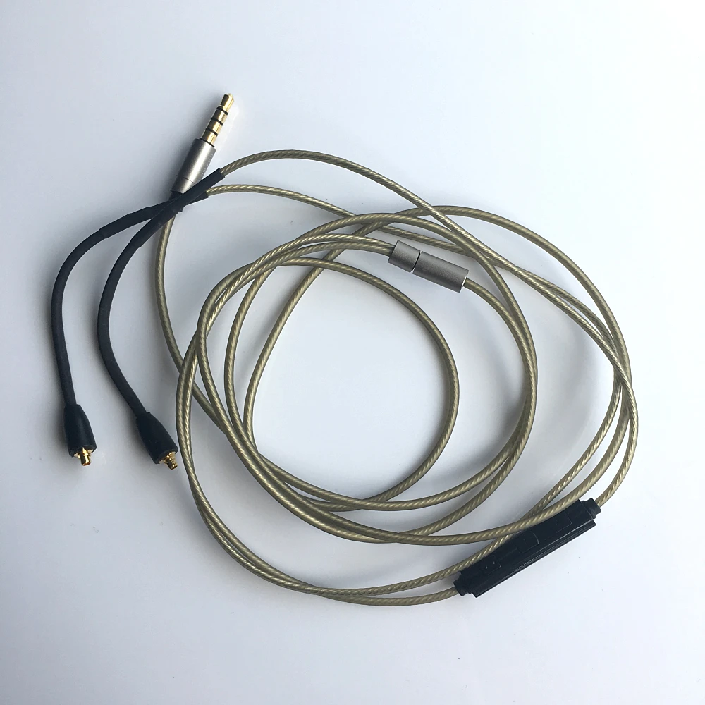Green Audio Cable with mic For DUNU DK-3001 DK-4001 Falcon-C headphones