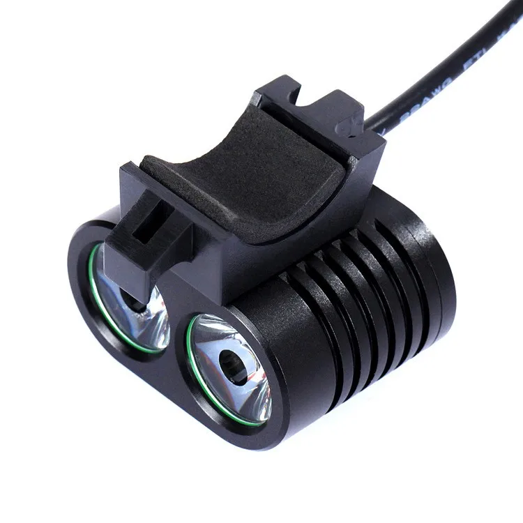Best WOSAWE Bike Handlebar Lamp Lights Bicycle Accessories Aluminum Bike Torch Waterproof 1800 Lumen USB Charging 2 LED 200-800m 14
