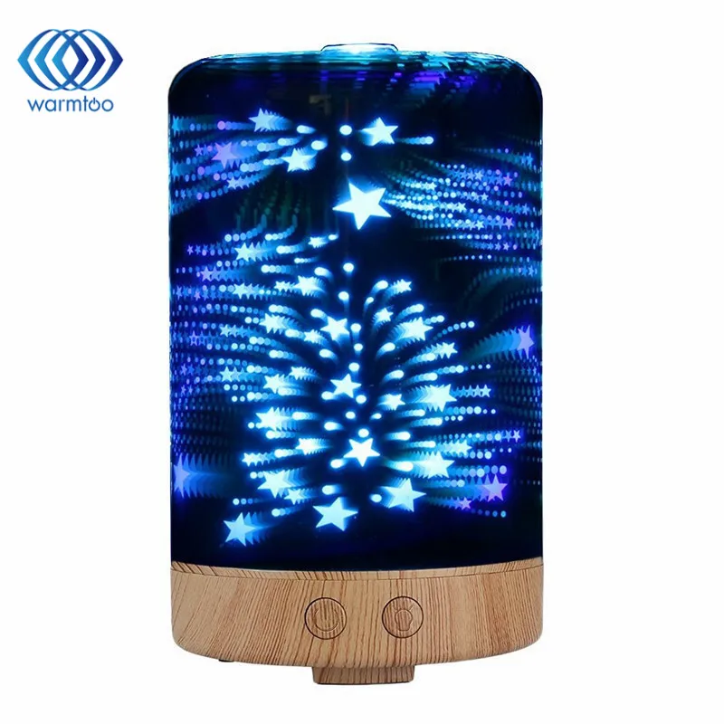 

100ML 3D Light Essential Oil Aroma Diffuser Ultra-quiet Portable Ultrasonic Humidifier Aromatherapy 12W 100-240V
