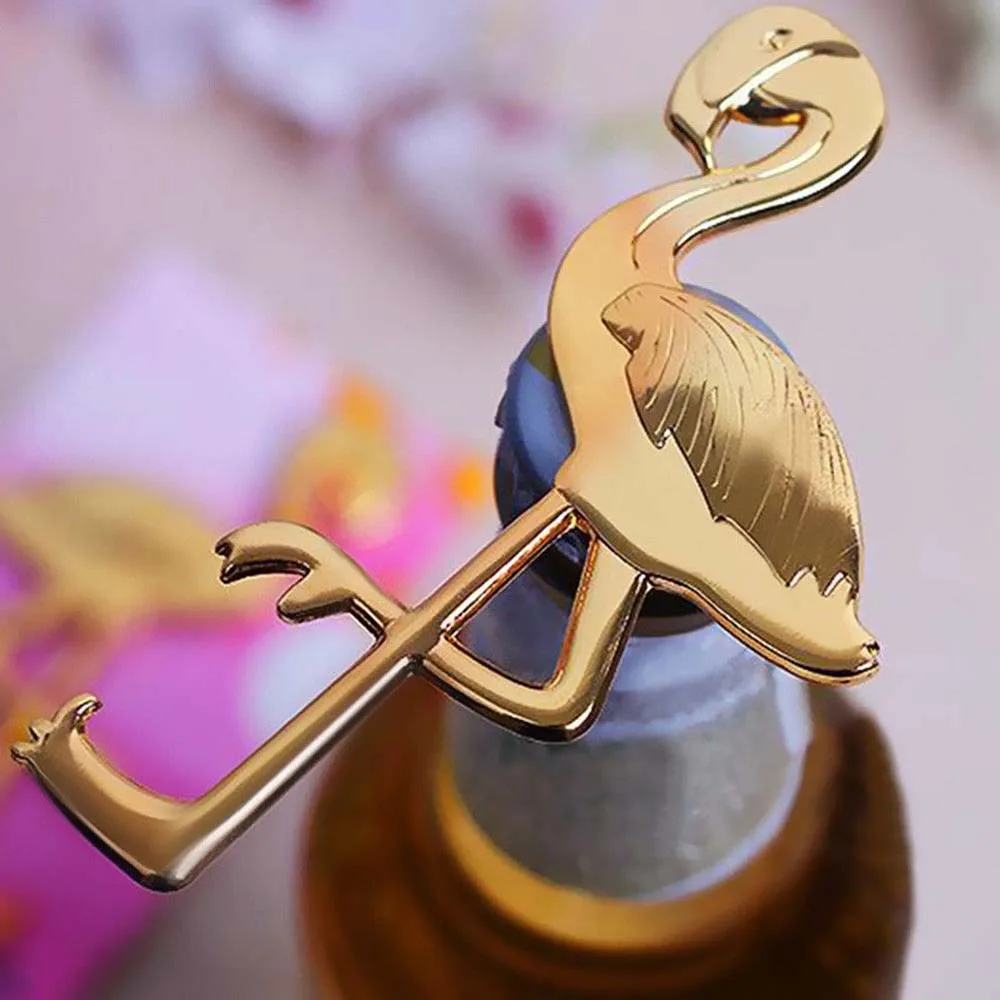 LINSBAYWU Gold Metal Flamingo Bottle Wine Beer Opener Anniversary ...
