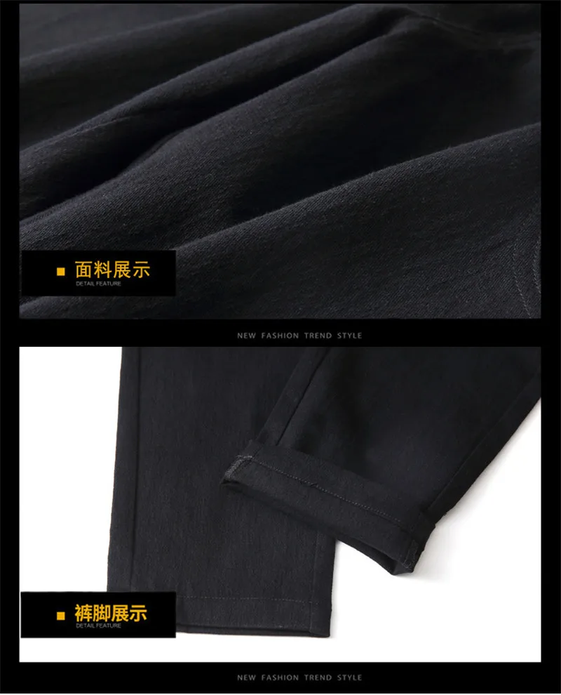 New 2018 Mens Casual Pants Fashion Business Male Cotton Slim Pant Straight Trousers Long Pants Solid Color 28-42 (9)