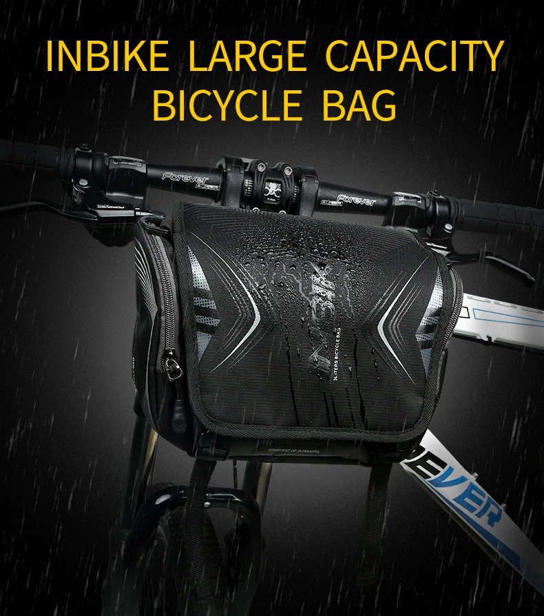Sale INBIKE Waterproof Bike Bag Large Capacity Handlebar Front Tube Bag Bicycle Pocket Shoulder Backpack Cycling Bike Accessories 1